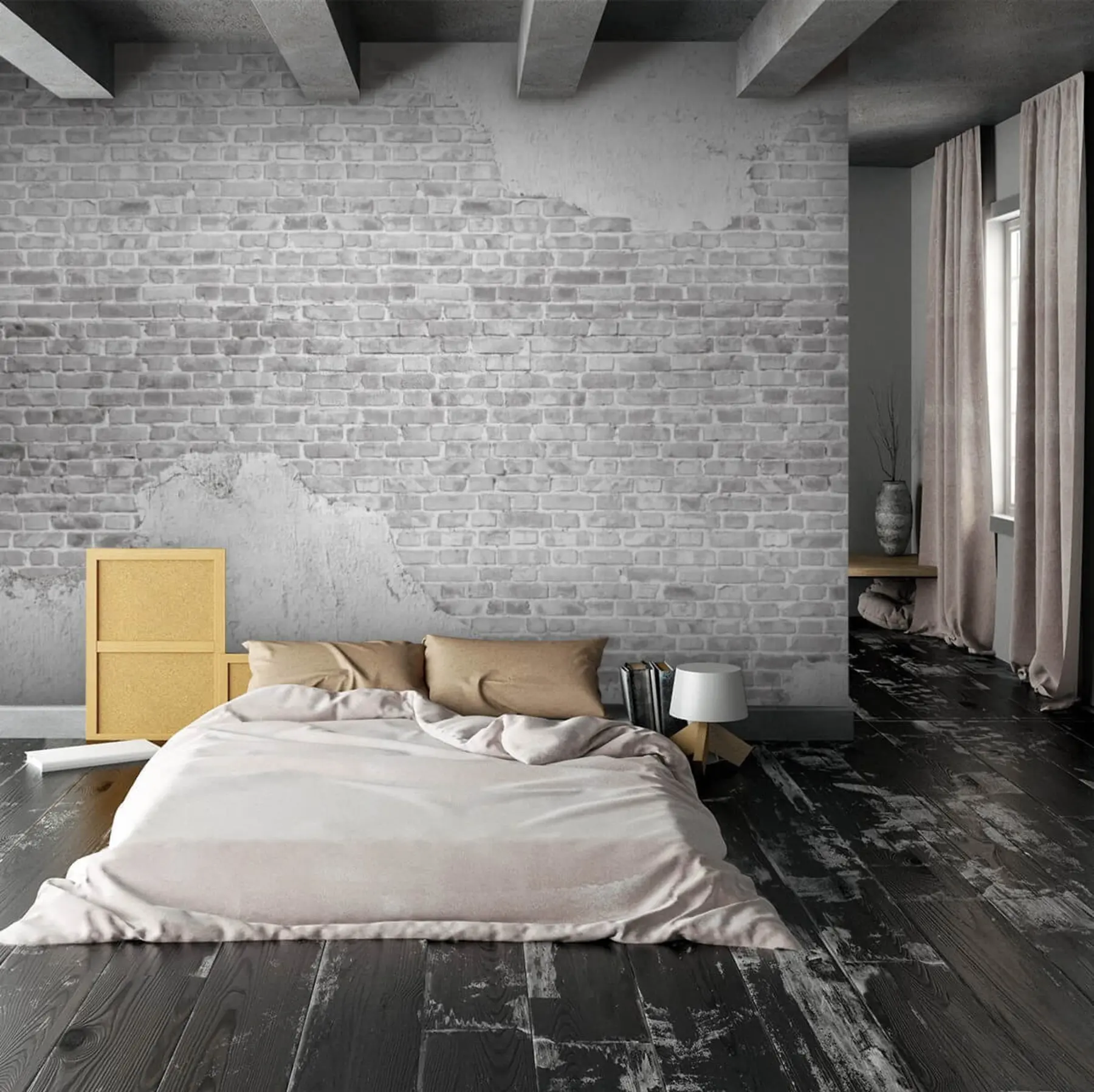 fototapeter Mønster, murstein og skrifttype u53029