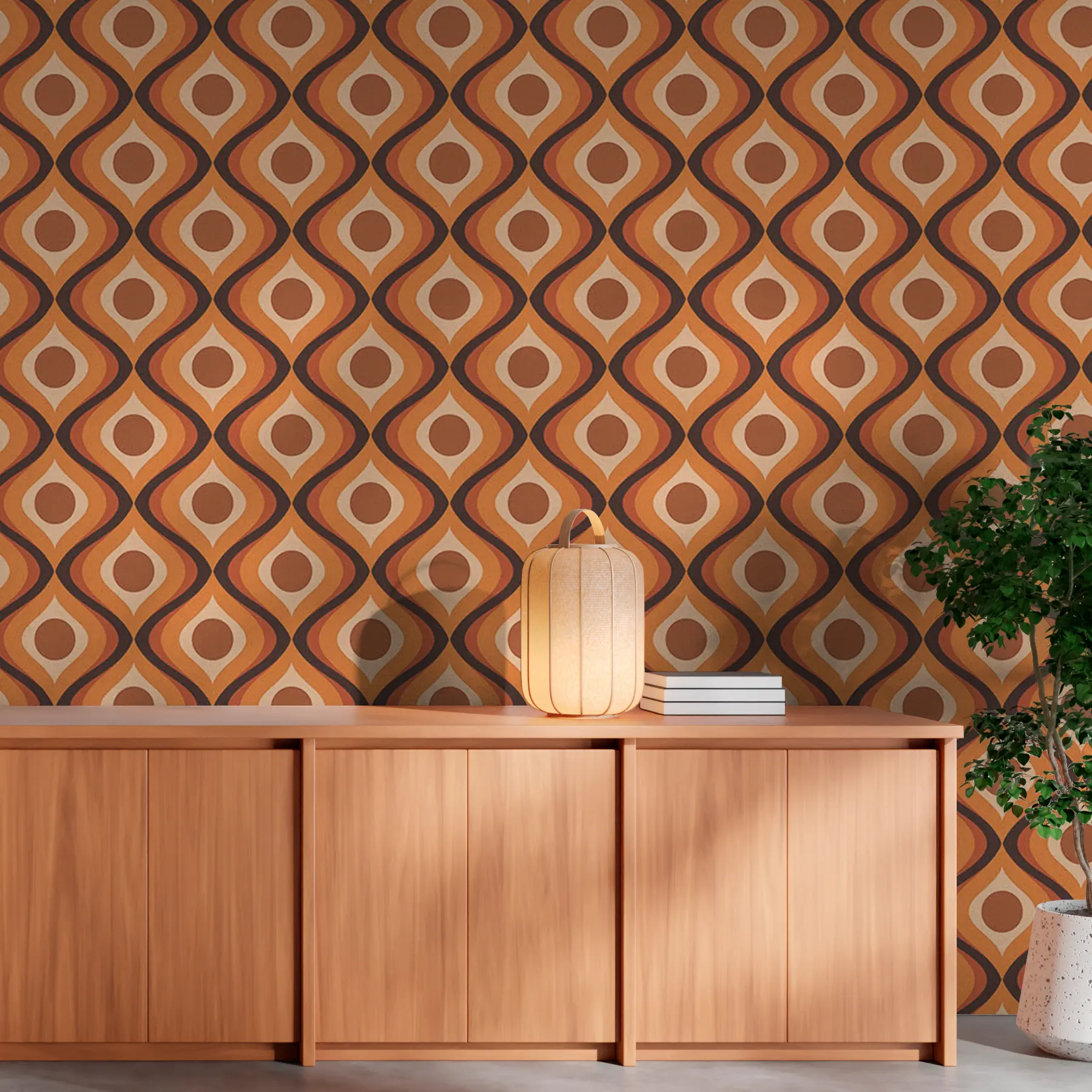 fototapeter Retro-mønster fra 70-tallet u51620