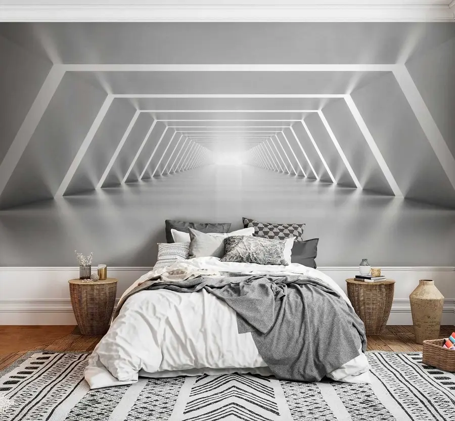 fototapeter Grå tunnel u03369