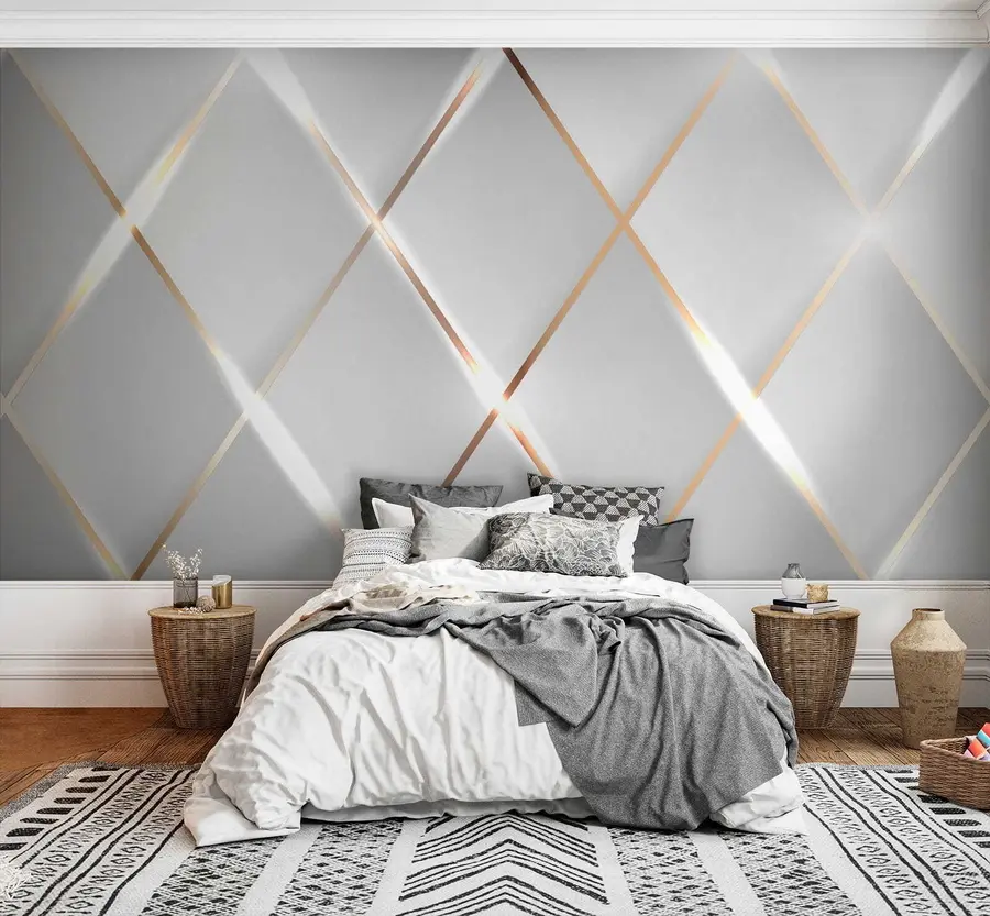 fototapeter Rutenett på hvit bakgrunn u06014