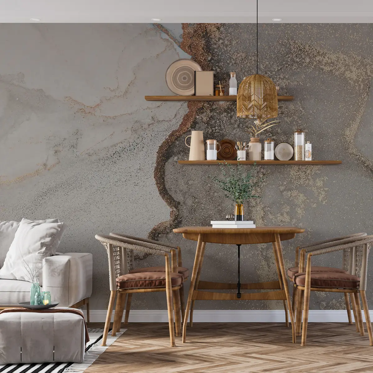 fototapeter Grå væske u08653