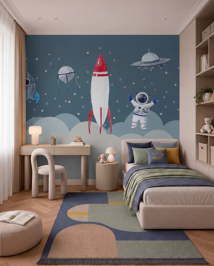 fototapeter Det lille astronautlaget u09813