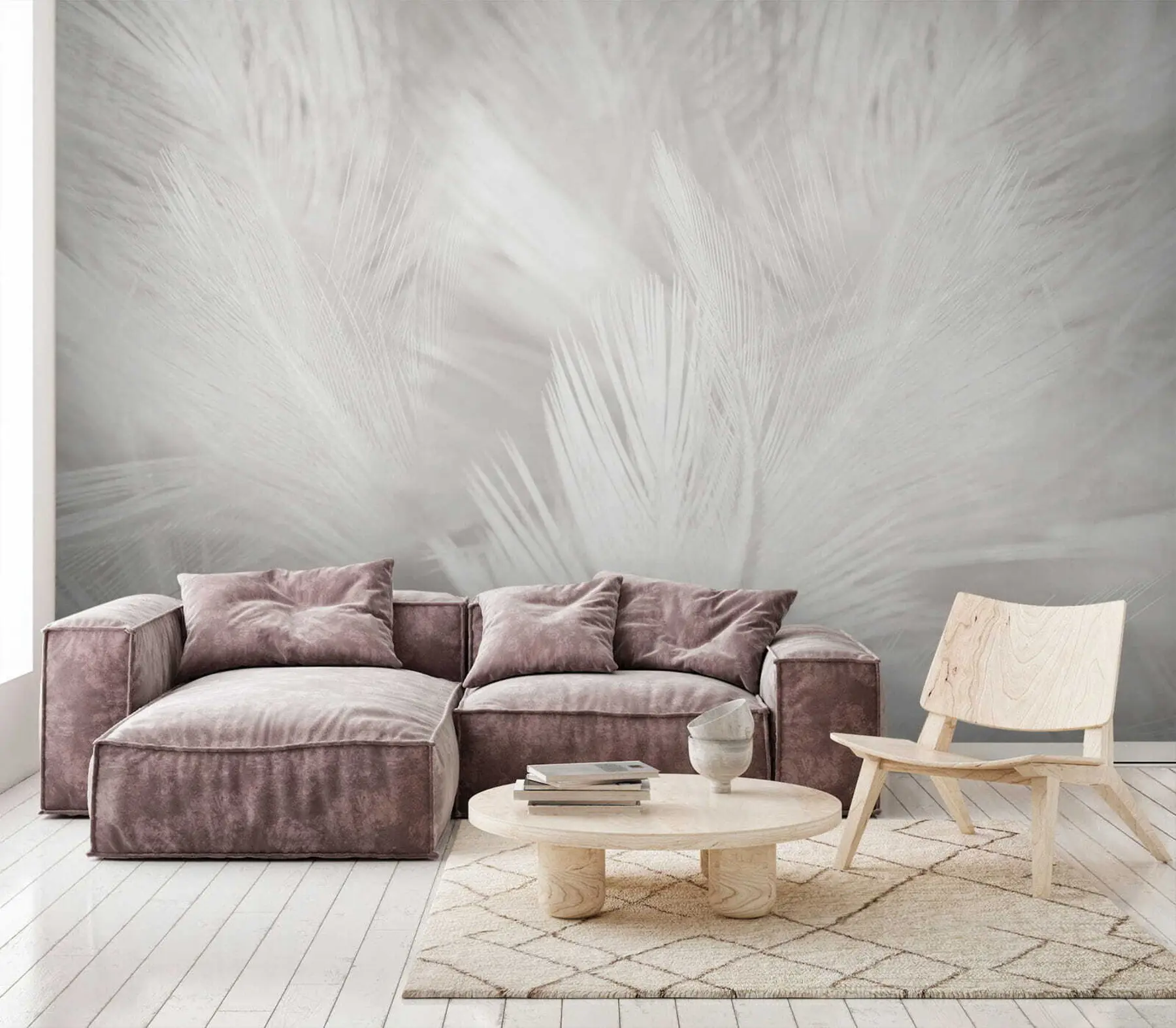 fototapeter Plante, øye og fjær u15622