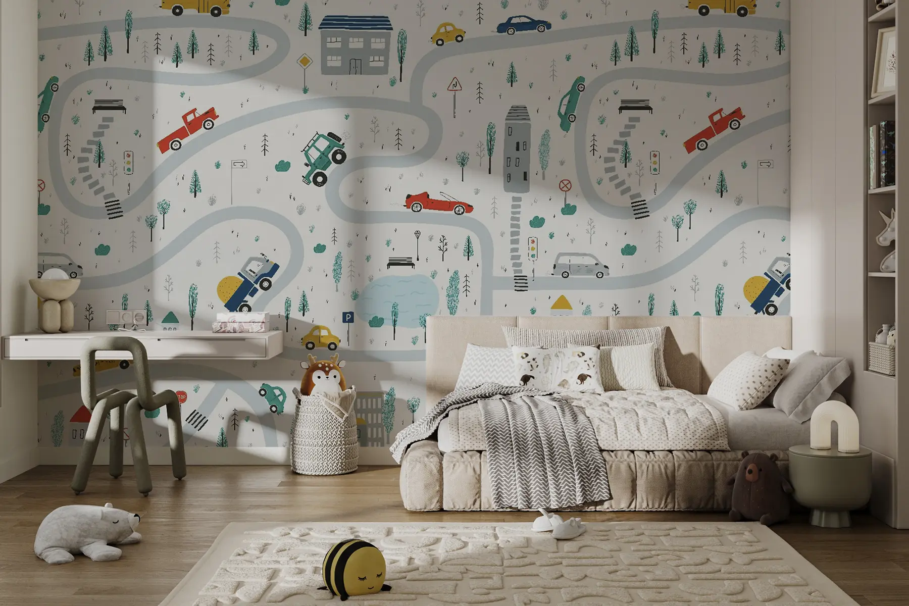 fototapeter En labyrint av biler u19938