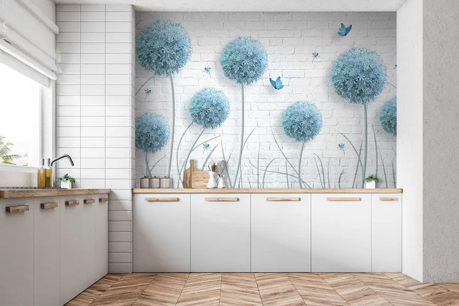 fototapeter Blå løvetann u21187