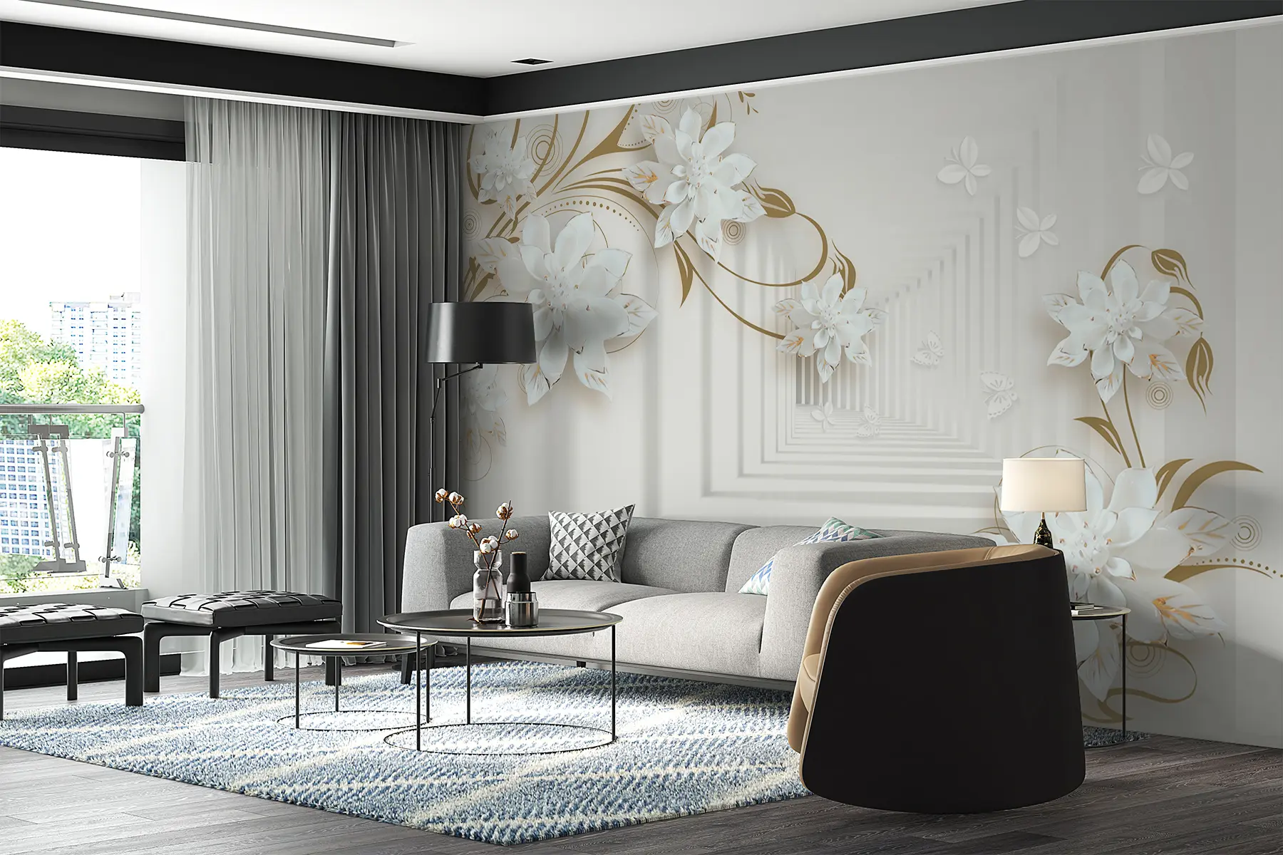 fototapeter Blomster i tunnelen u21861