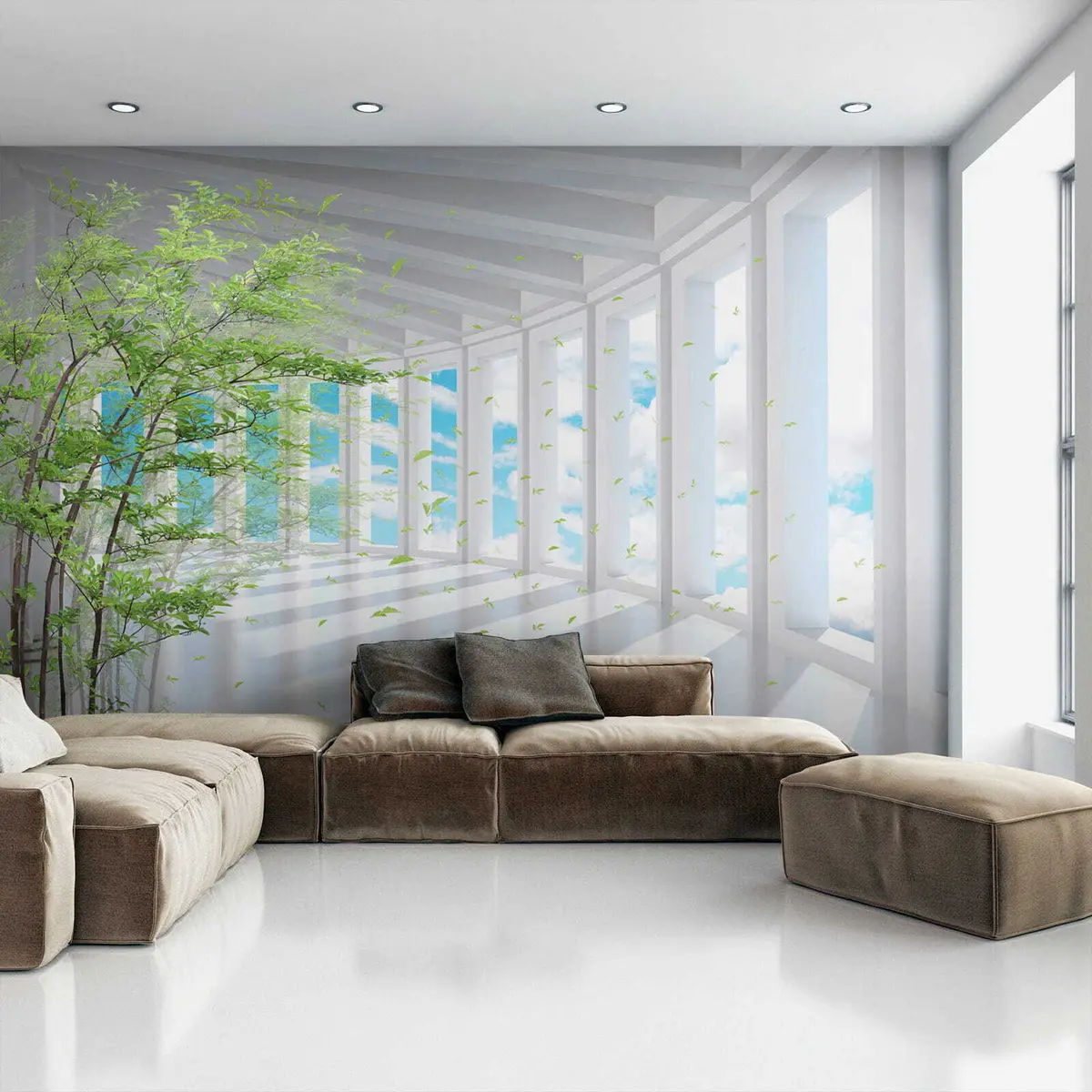 fototapeter Tunnel med skyutsikt u29922