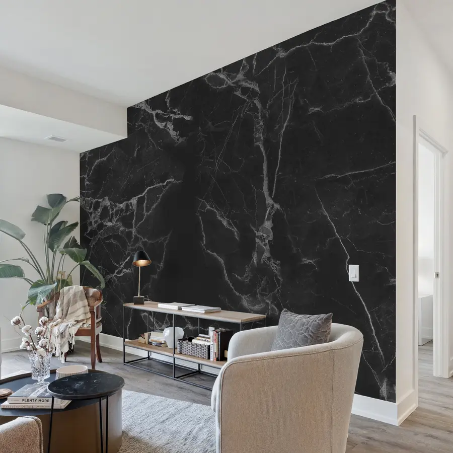 fototapeter Svart marmor Dybde u32084