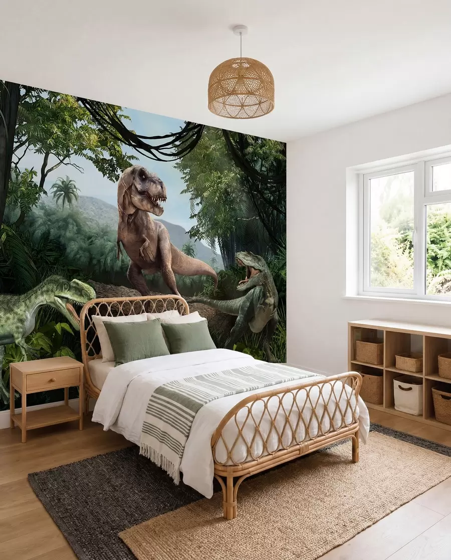 fototapeter Dinosaurer i jungelen u36756