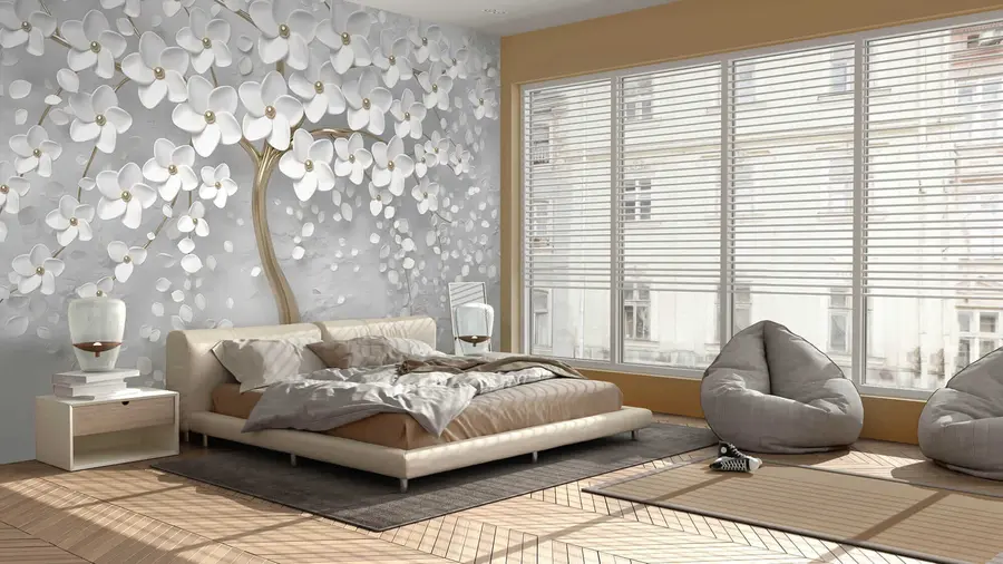 fototapeter Blomstrende tre med store blomster u37065
