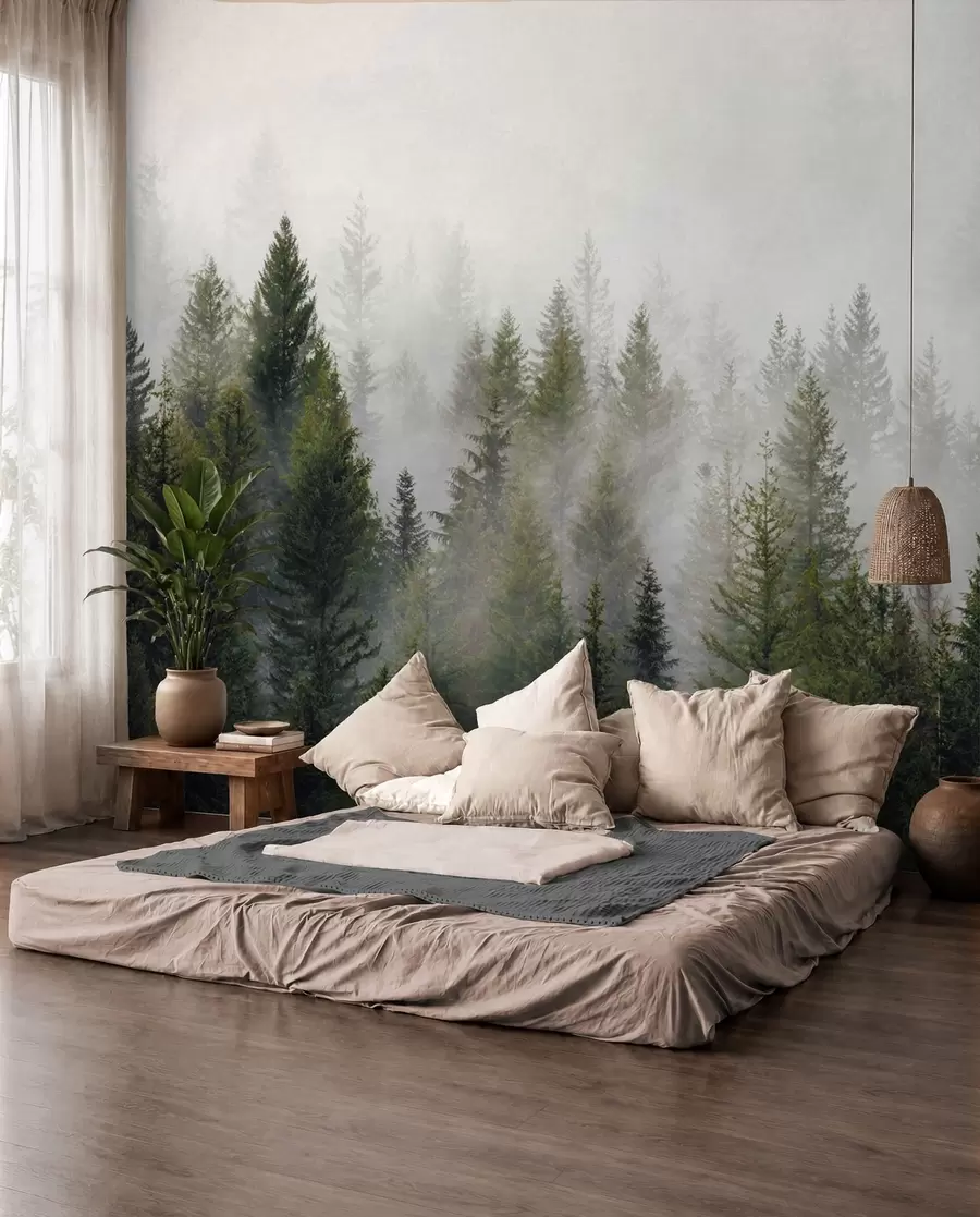 fototapeter Skog i tåken u37073