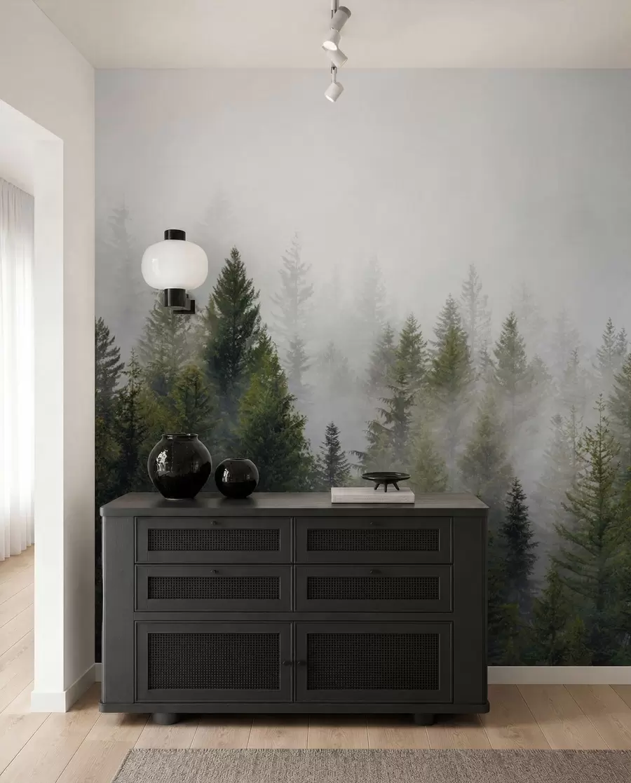 fototapeter Skog i tåken u37073