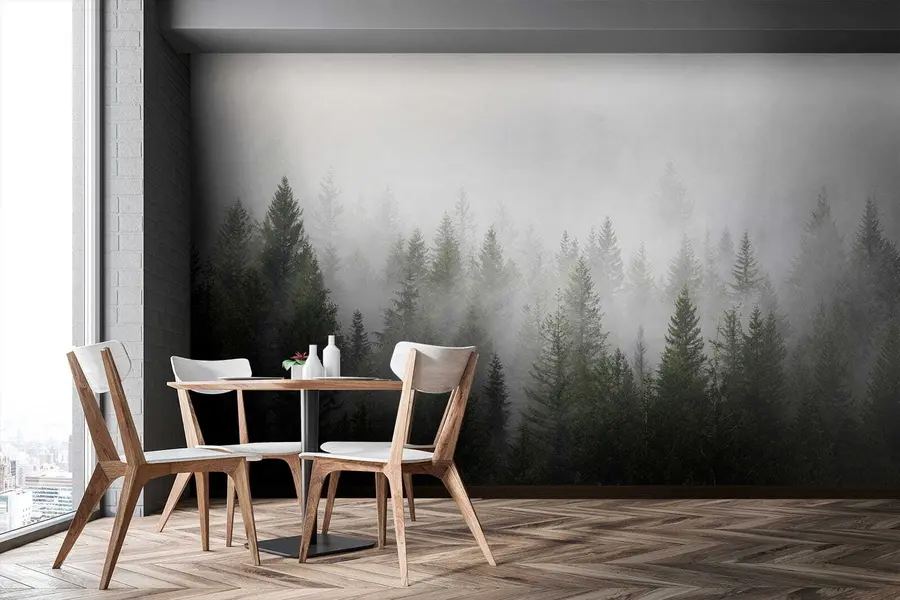 fototapeter Skog i tåken u37073