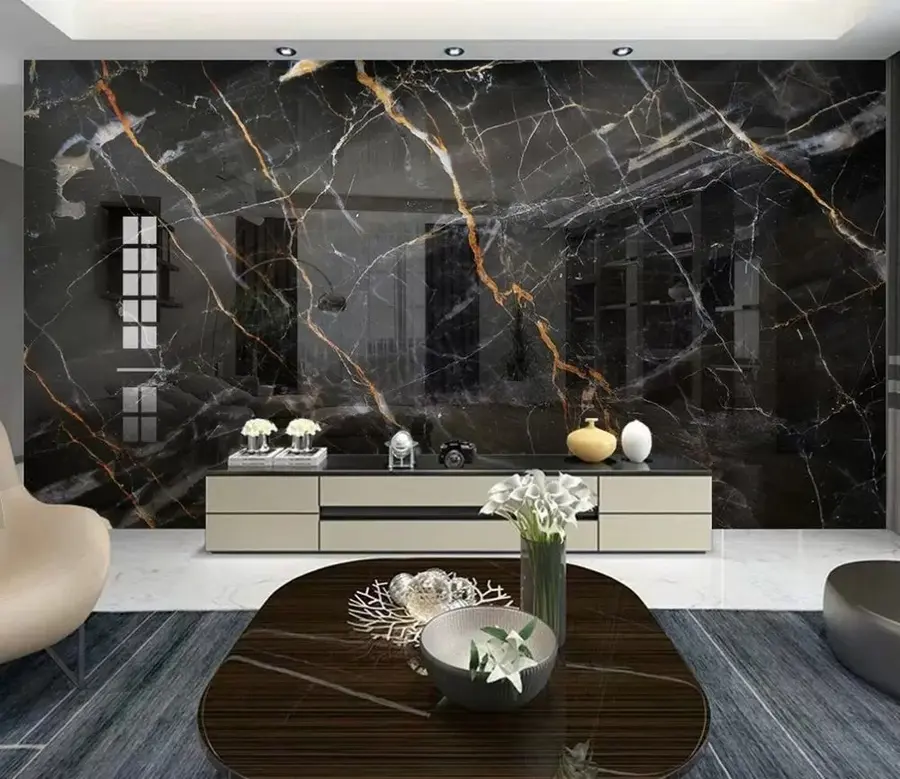 fototapeter Svart klassisk marmor u37463