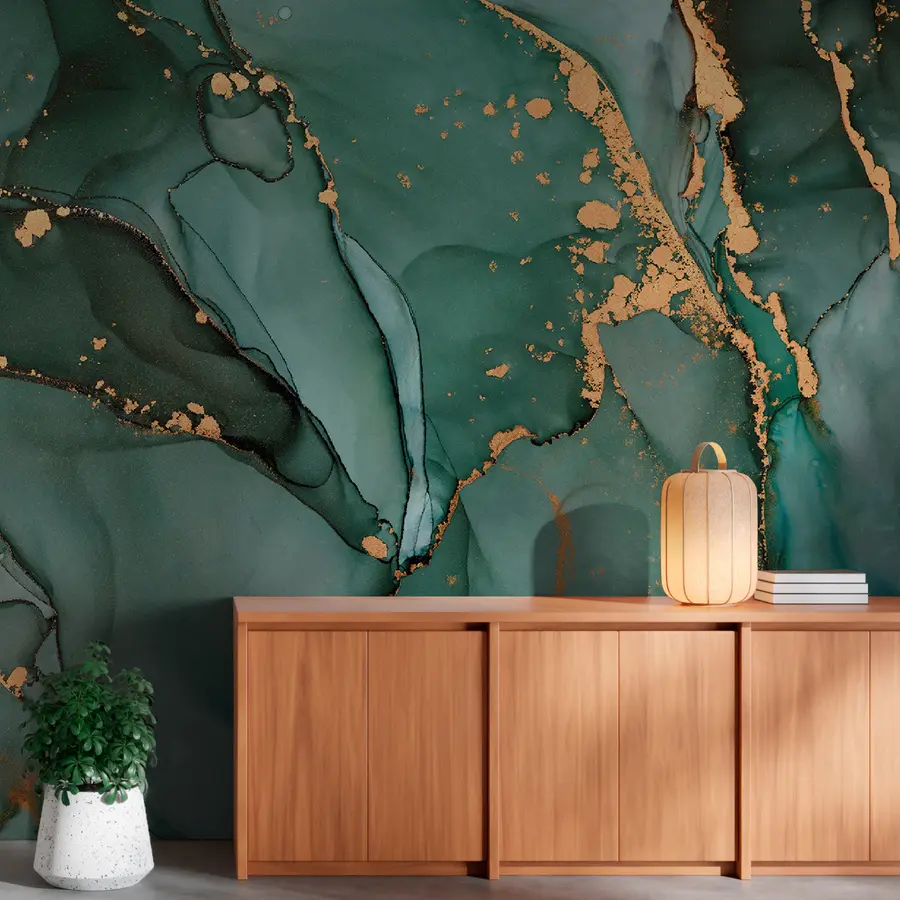 fototapeter Grønn marmor u50235