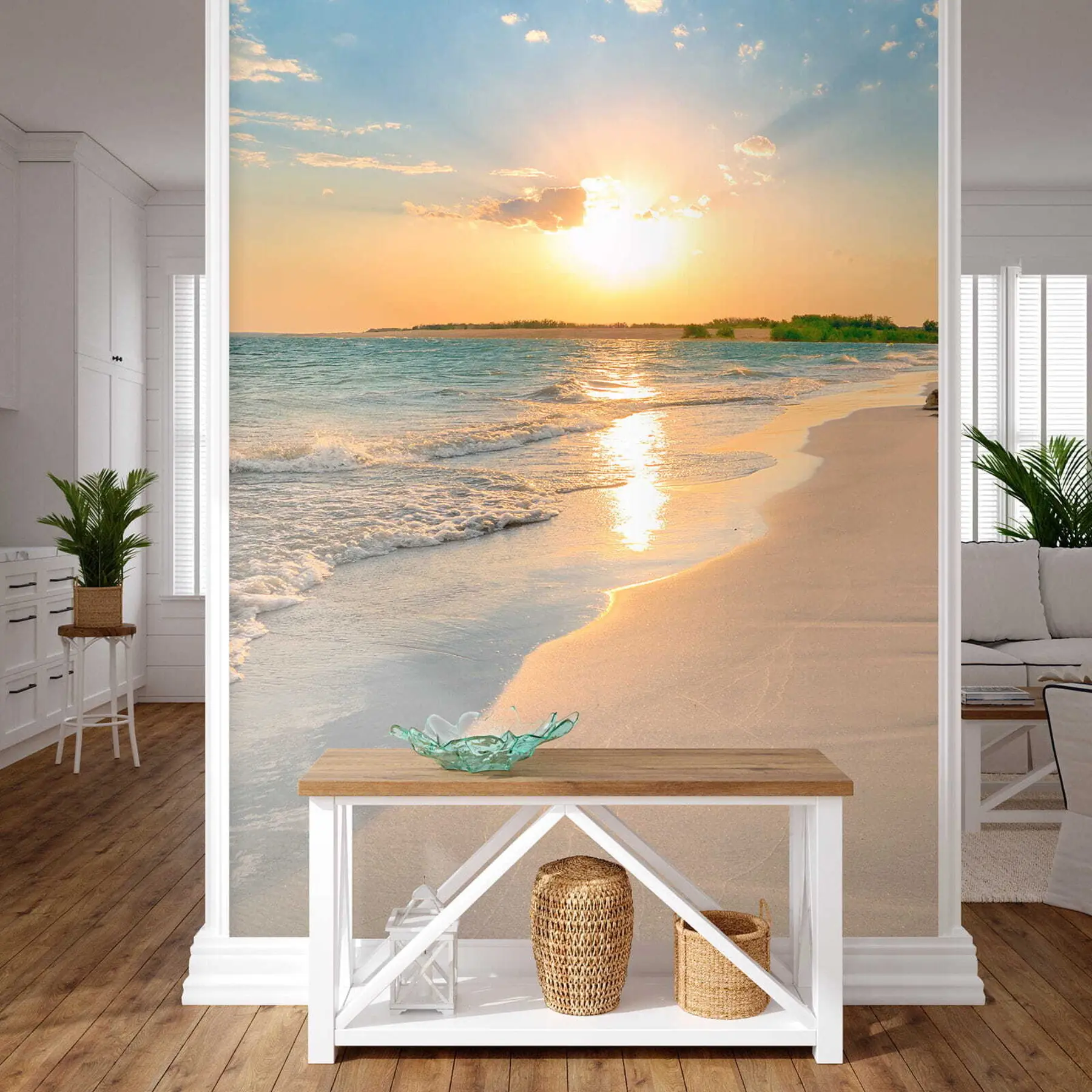 fototapeter Solnedgang ved kysten u53408