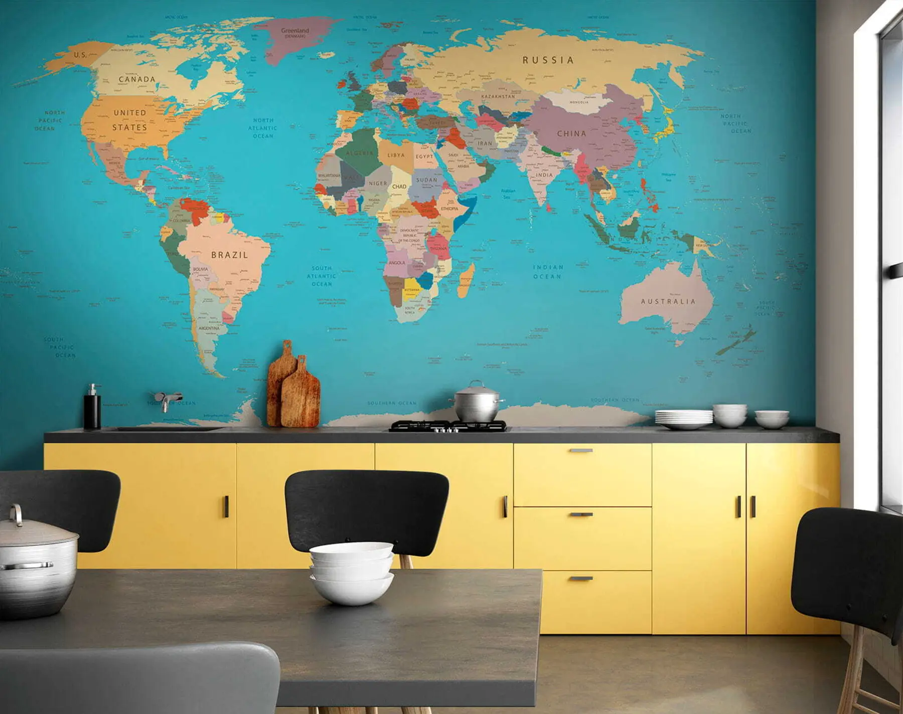 fototapeter Verdenskart u57440