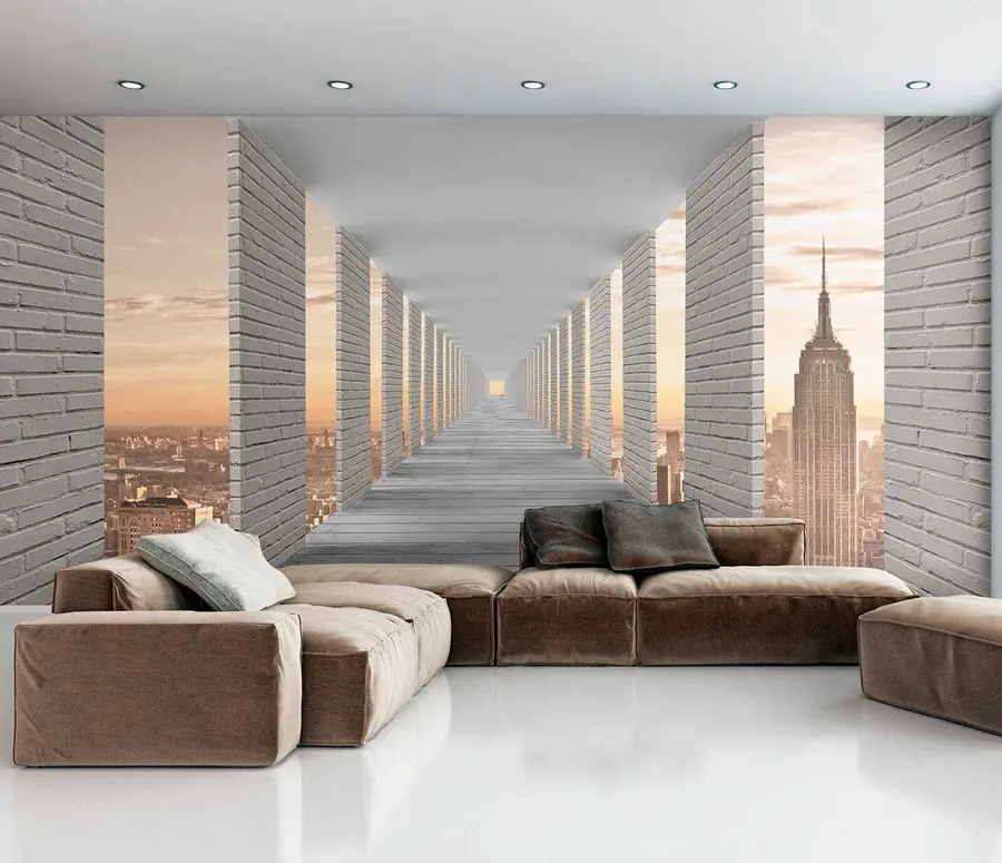 fototapeter Tunnel med utsikt over New York u59788