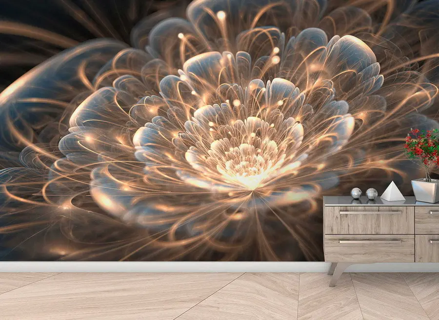 fototapeter Tegning med lys på mørk bakgrunn u59705