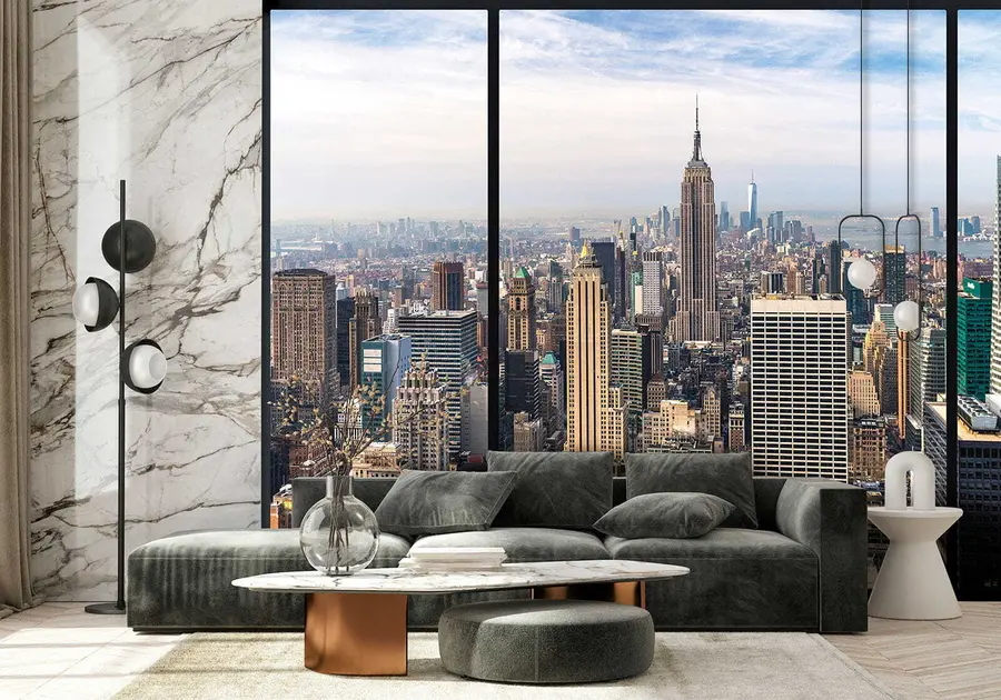 fototapeter Utsikt over byen u68001