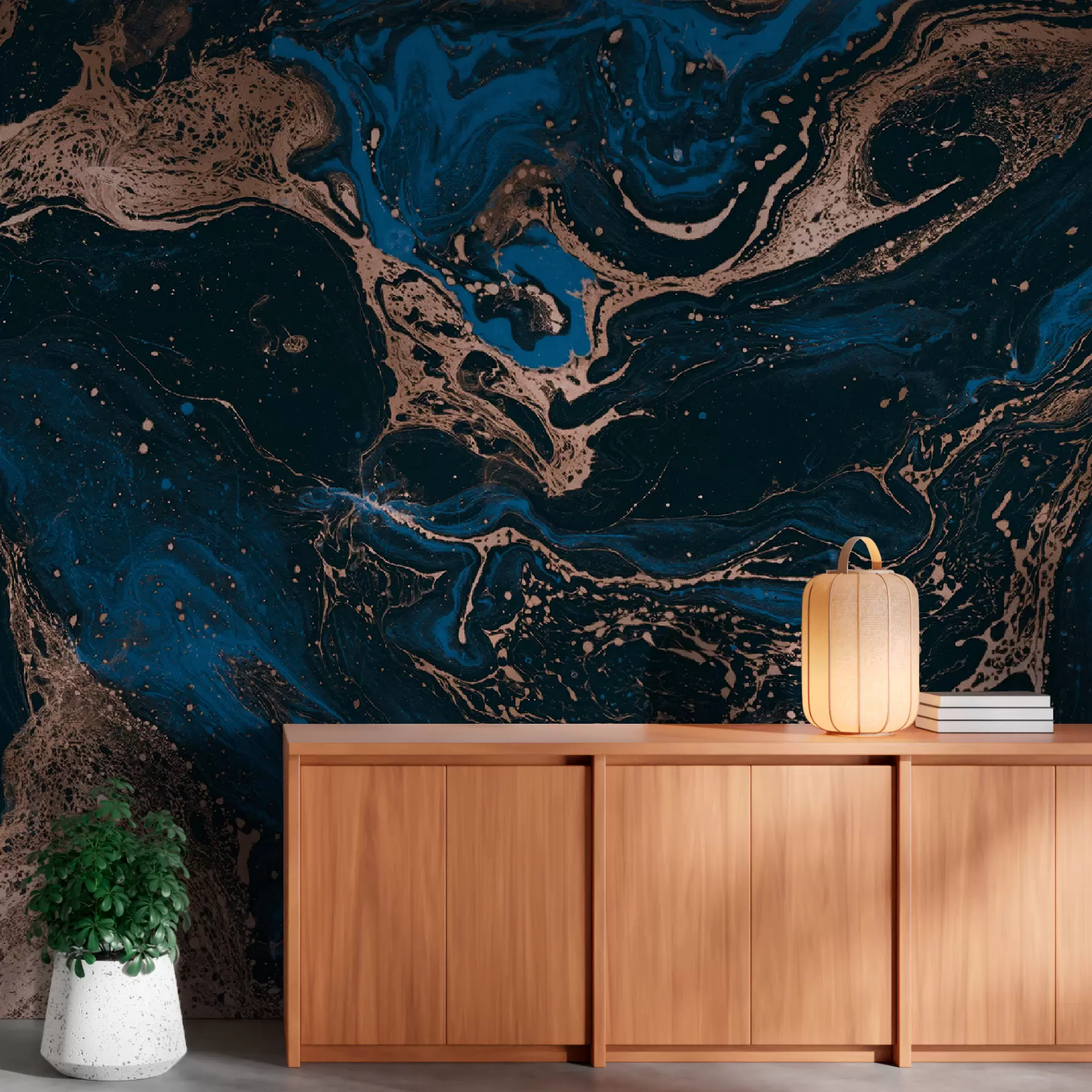 fototapeter Blå væsker, marmoreffekt u71439