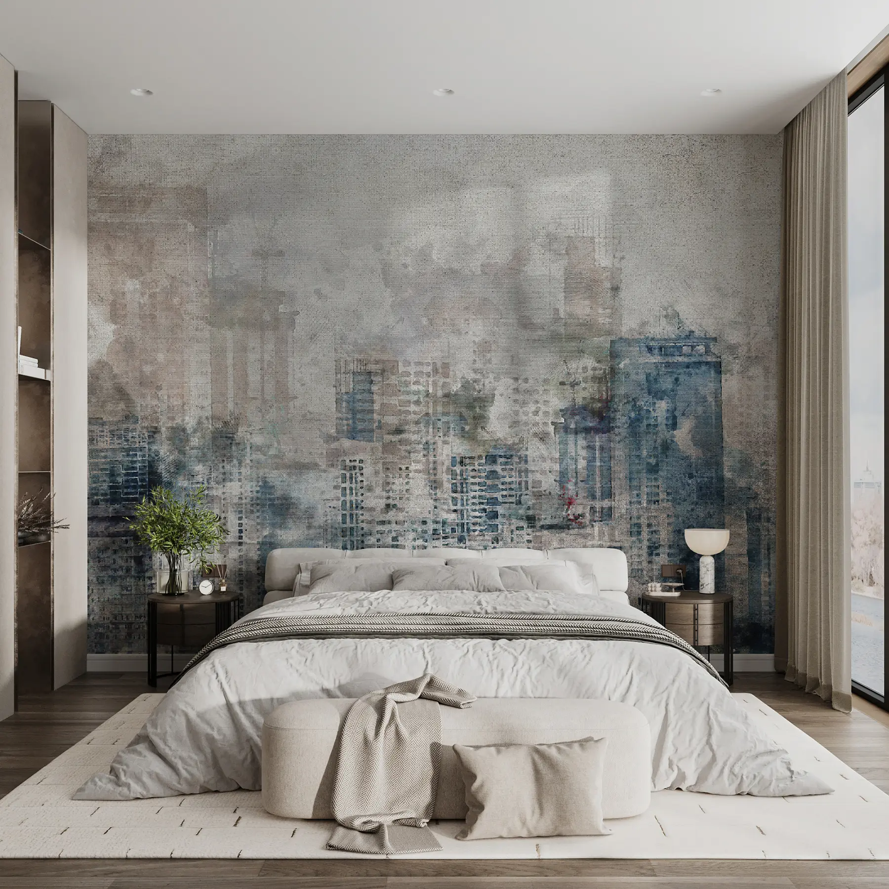 fototapeter Akvarell by, lerret u20070