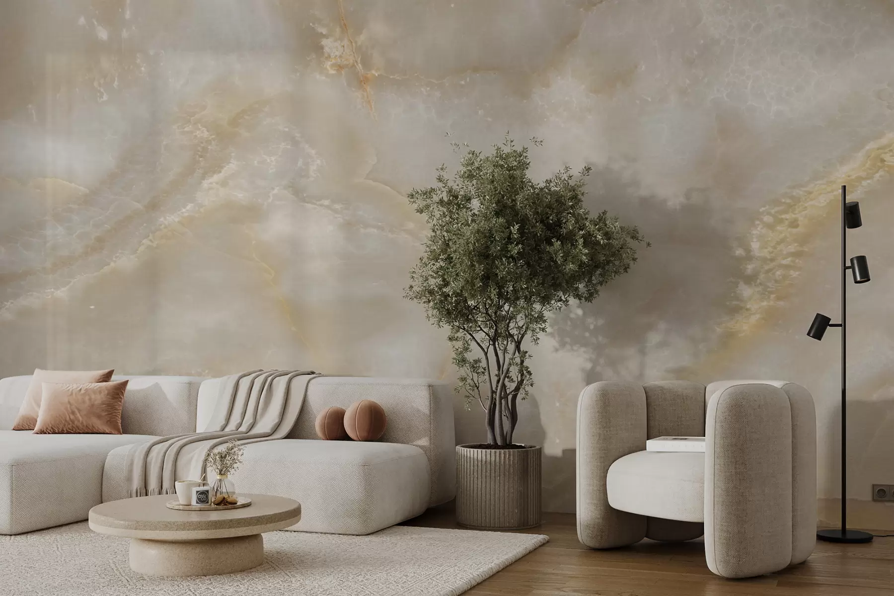fototapeter Beige marmor u20722