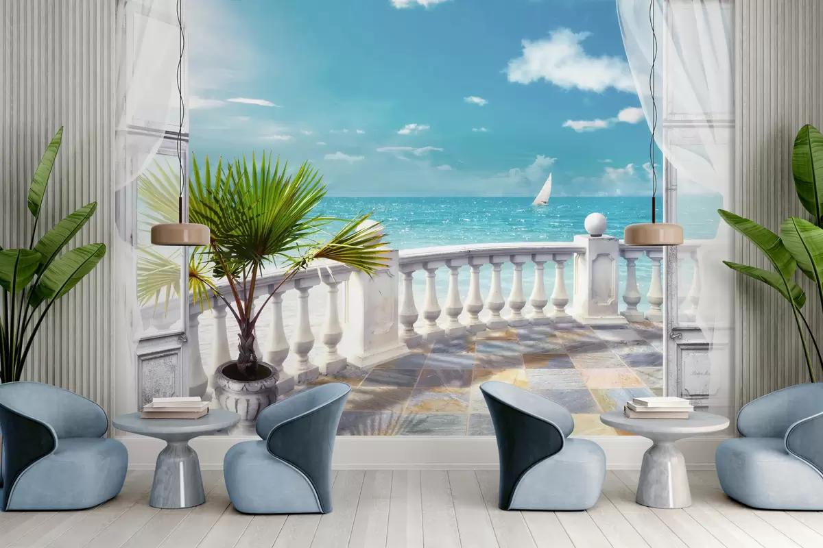 fototapeter Vann, skyer og himmel u26132