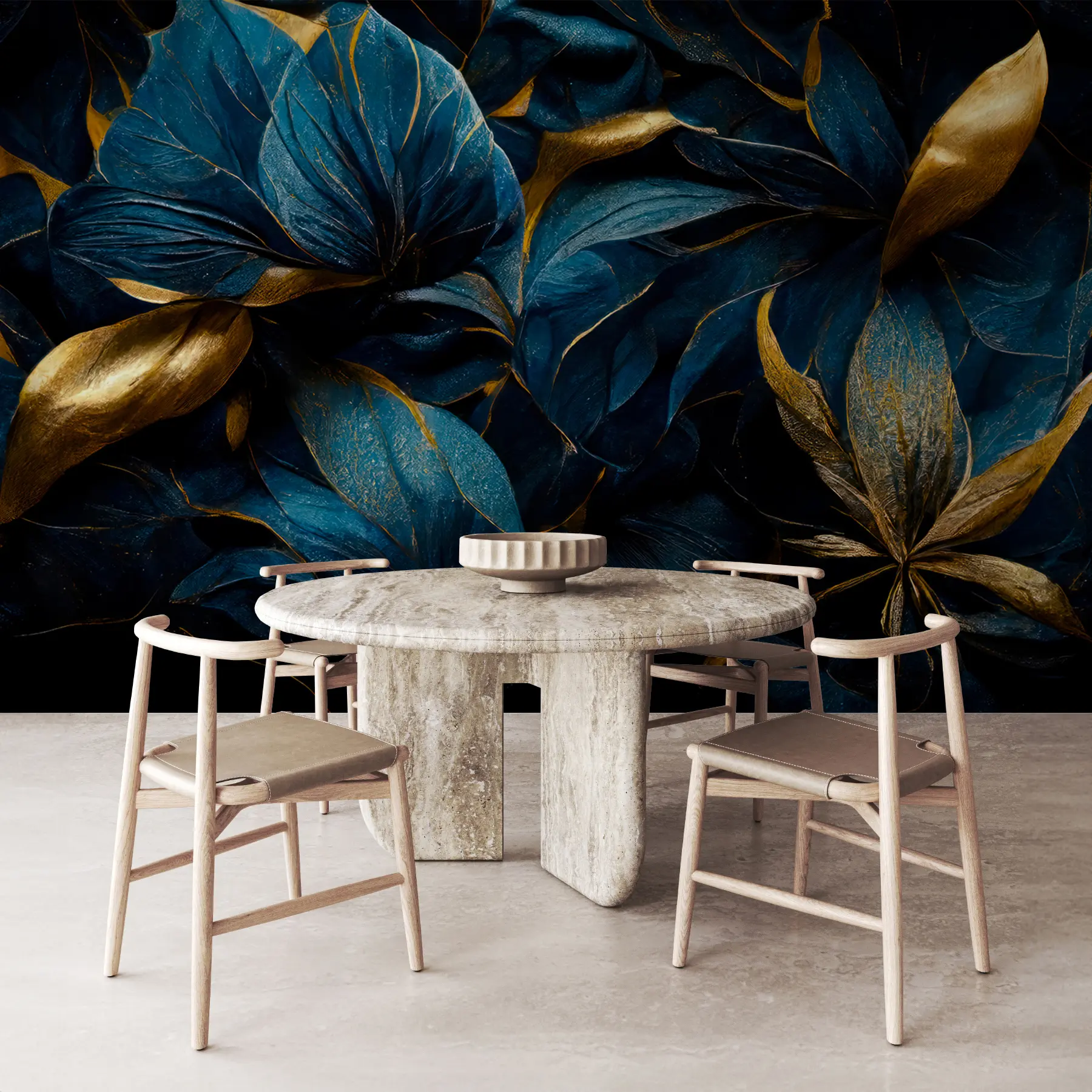 fototapeter Blå kongelige blomster u74140d1