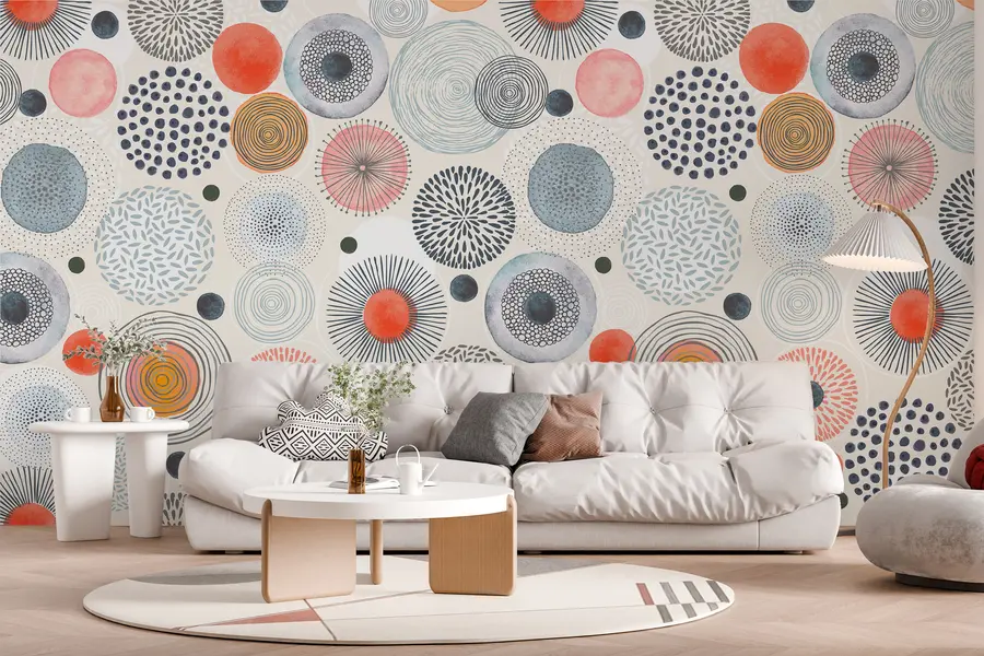 fototapeter Abstrakte sirkler w00043