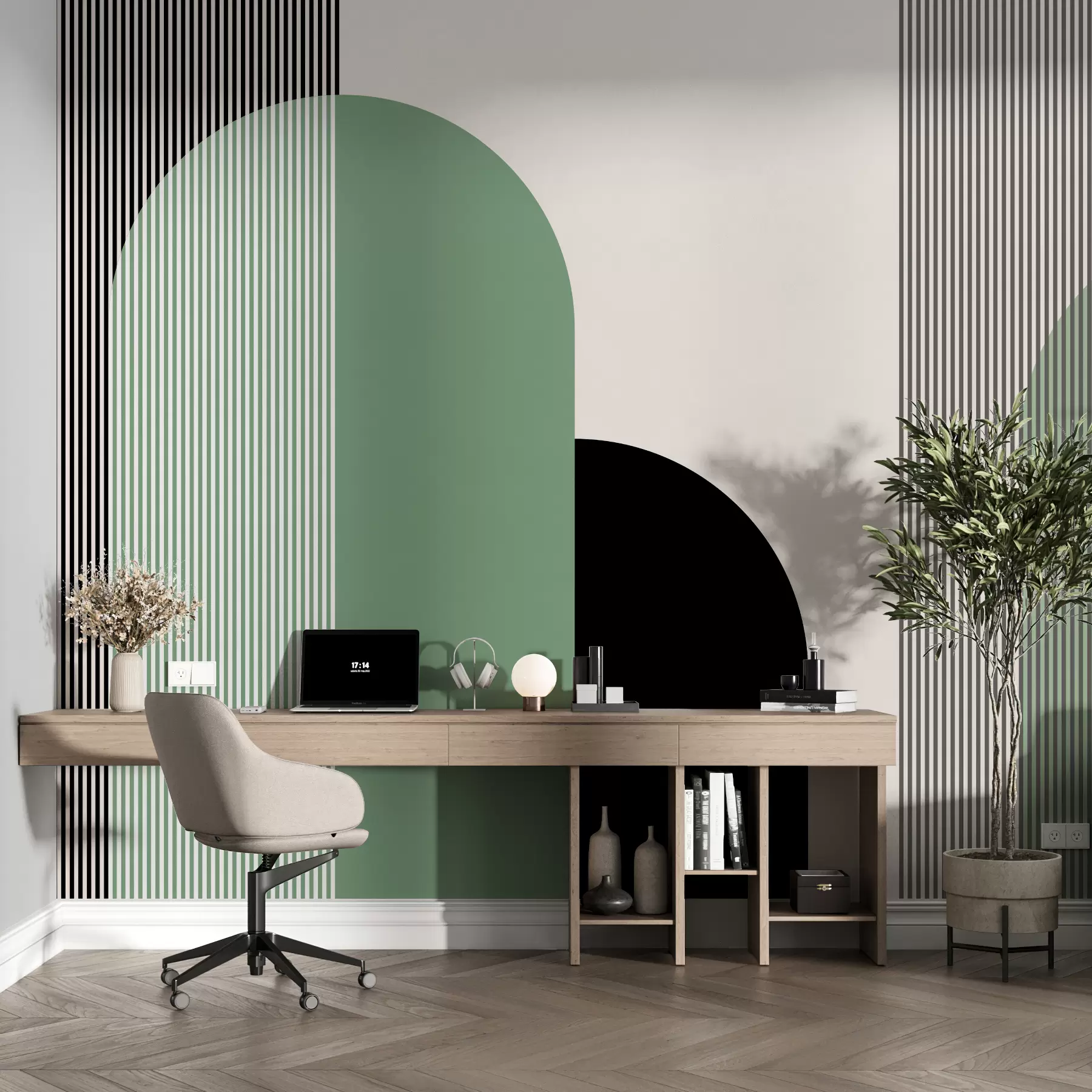 fototapeter Abstraksjon med linjer w00631v1