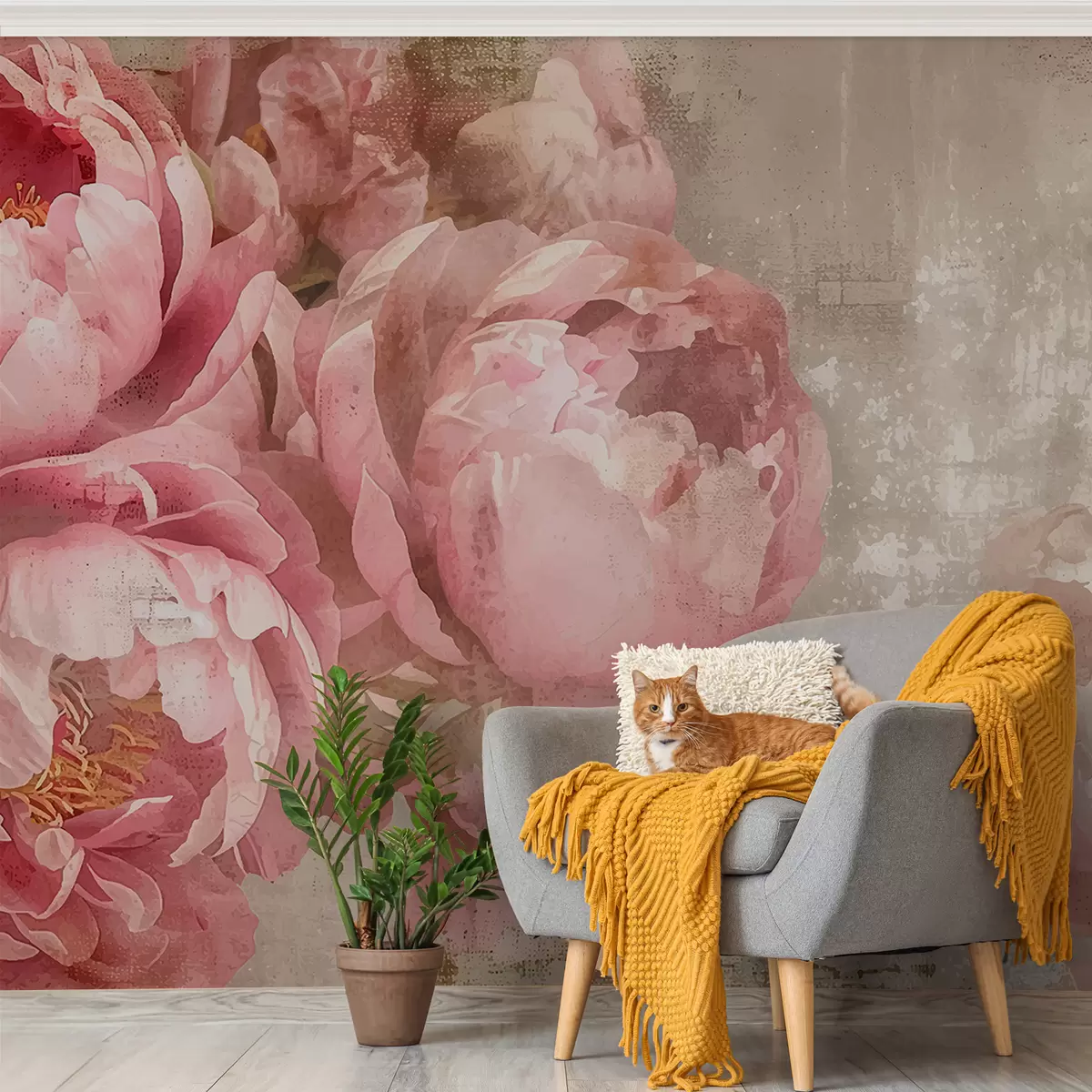 fototapeter Vintage peoner w01323