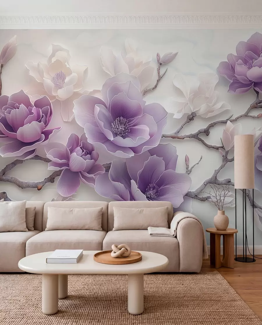 fototapeter Syrinfarget magnolia w01359