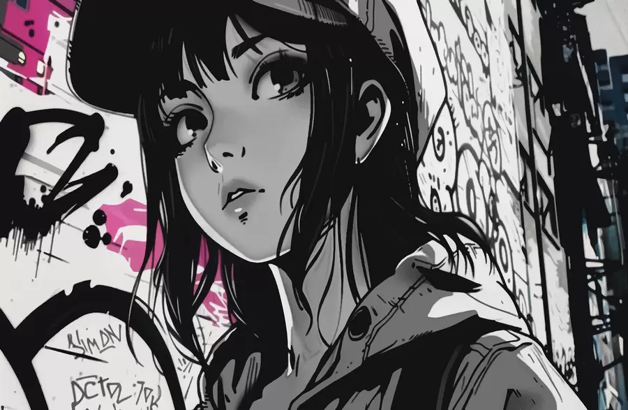 fototapeter Anime jente w00973