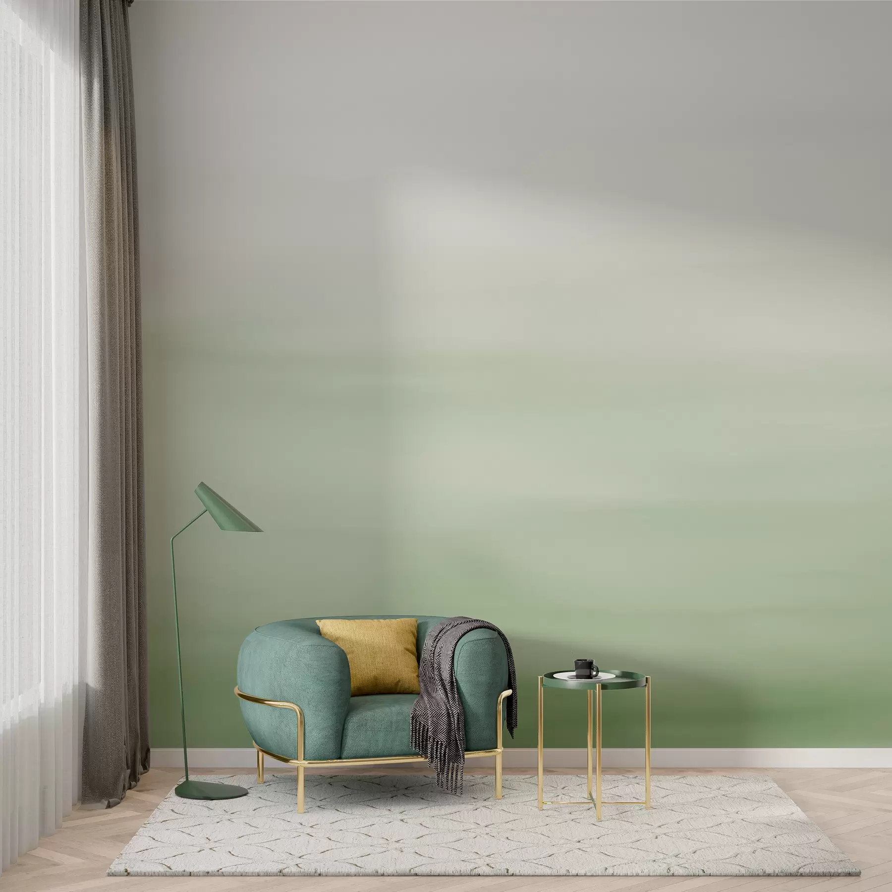 fototapeter Grønn ombre-bakgrunn w01642