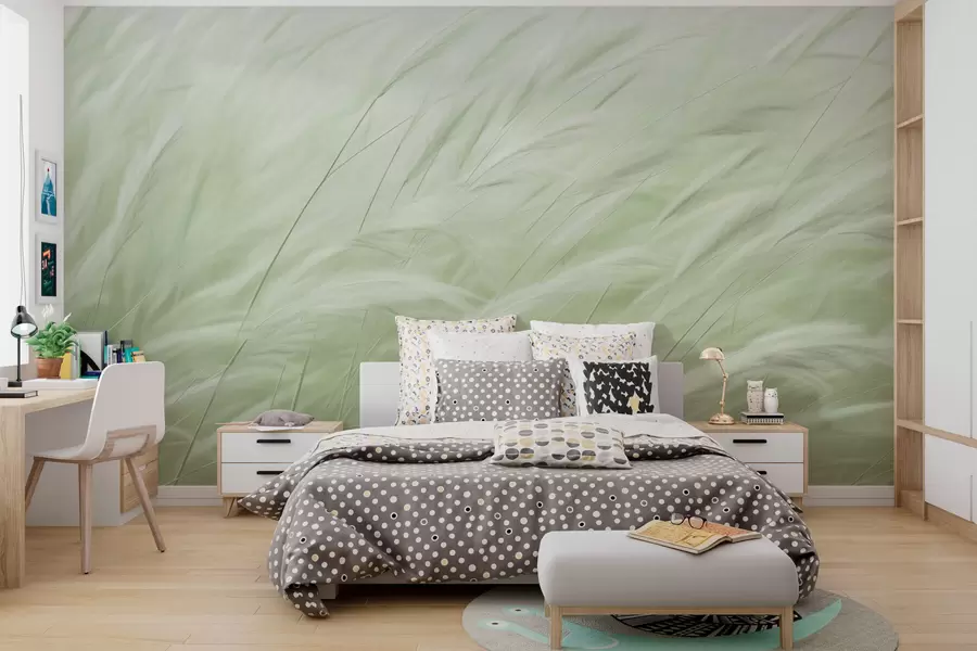 fototapeter Grønne spirer av åkergress w01719v2