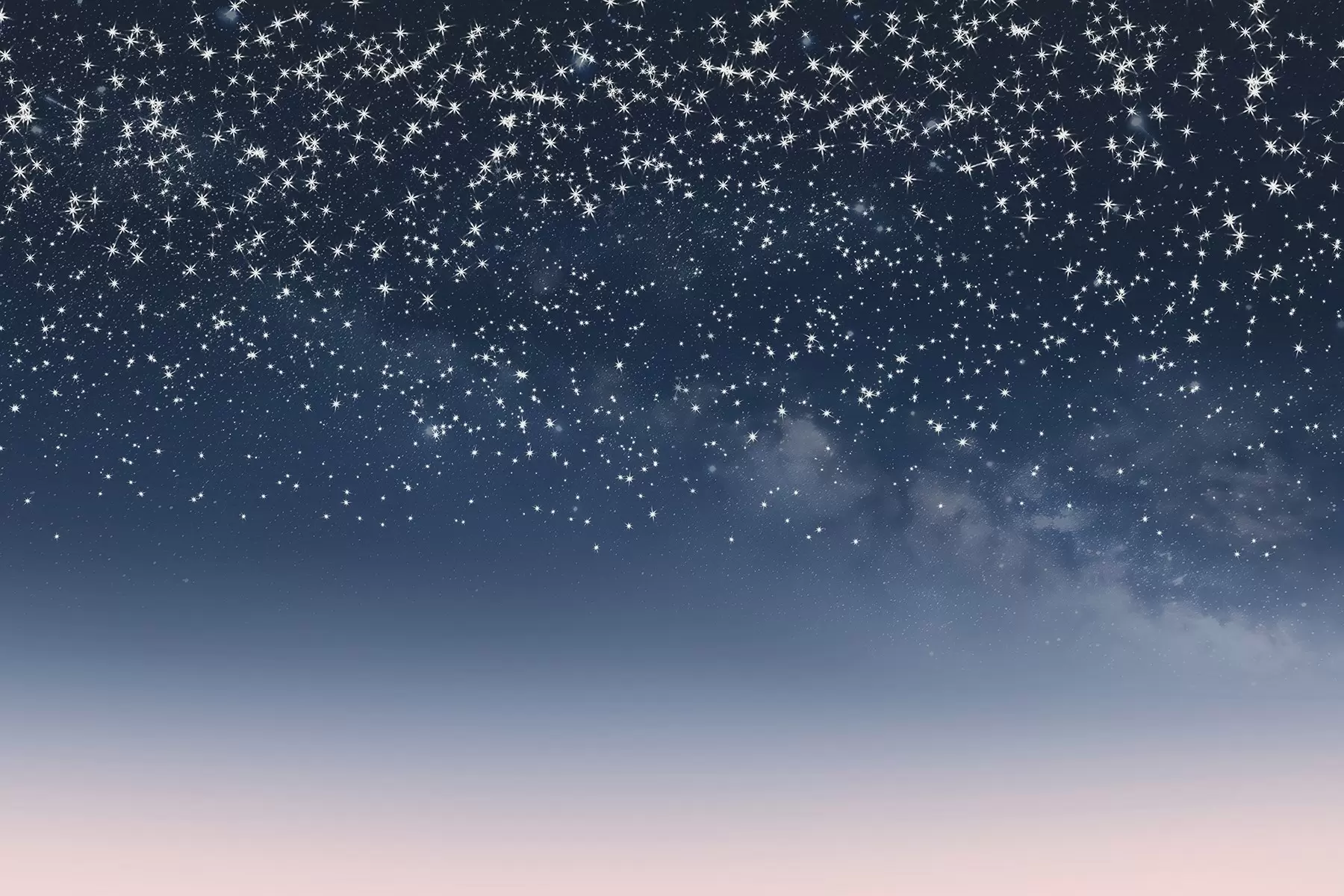 fototapeter Stjernehimmel, rosa gradient, kosmisk, stjernebilder w01797