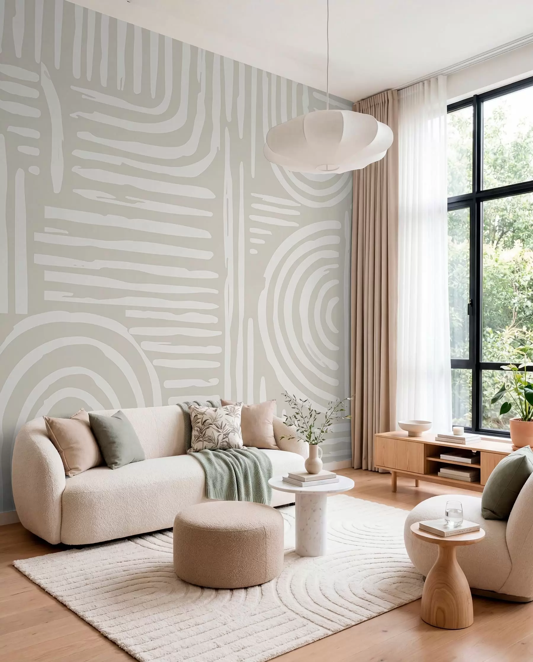 fototapeter Boho-design i duse farger w01919