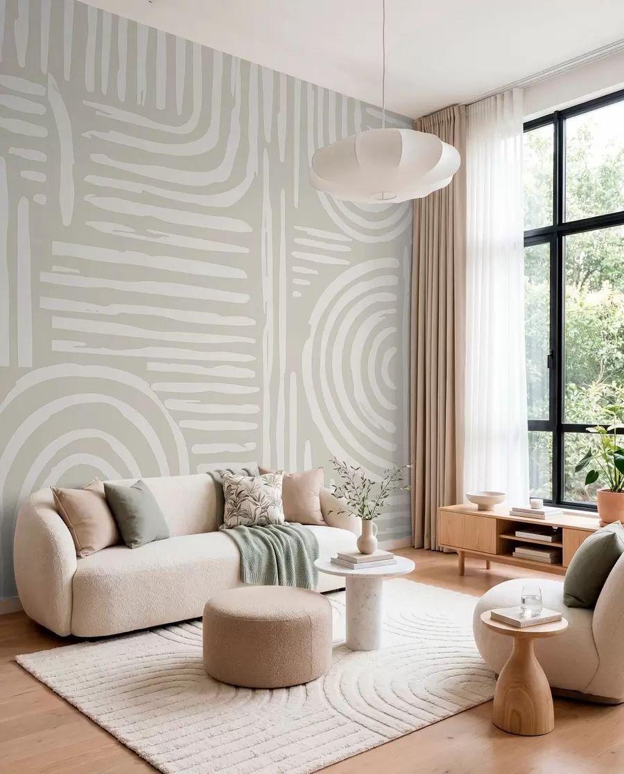 fototapeter Boho-design i duse farger w01919