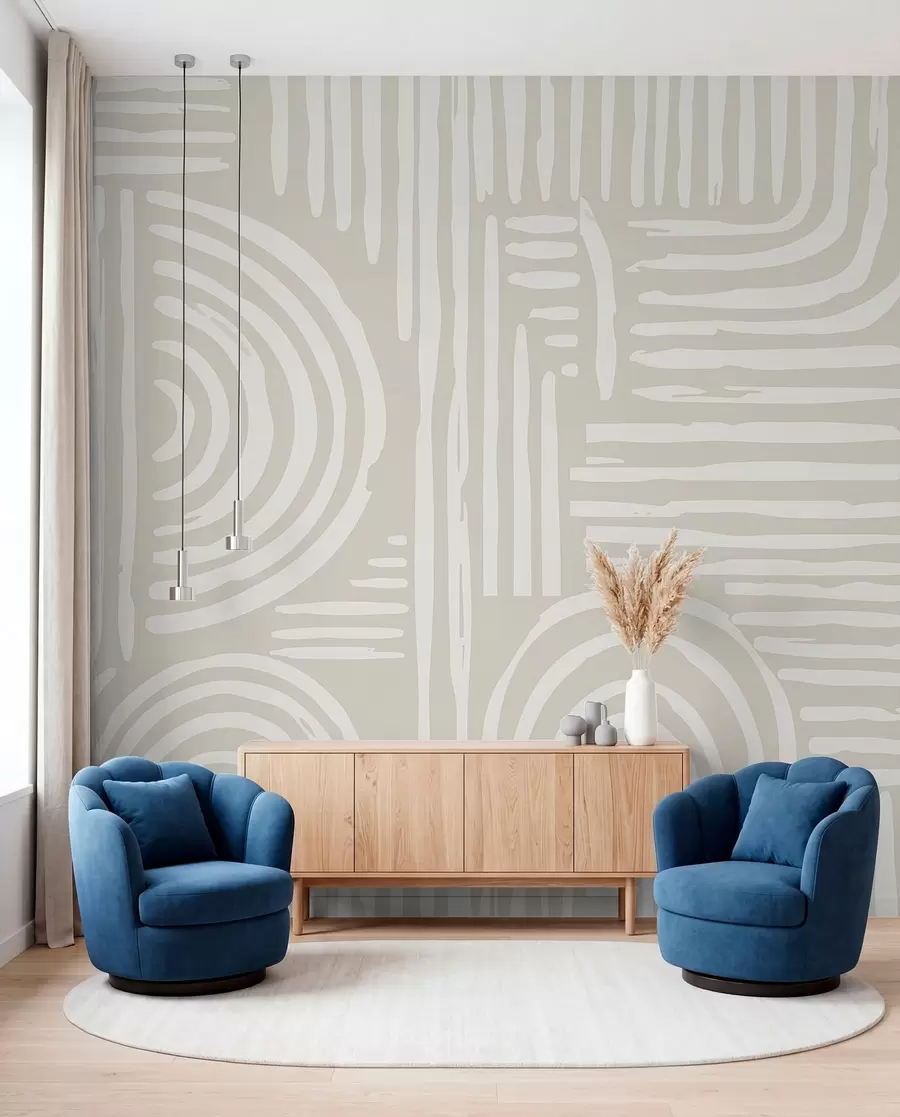 fototapeter Boho-design i duse farger w01919