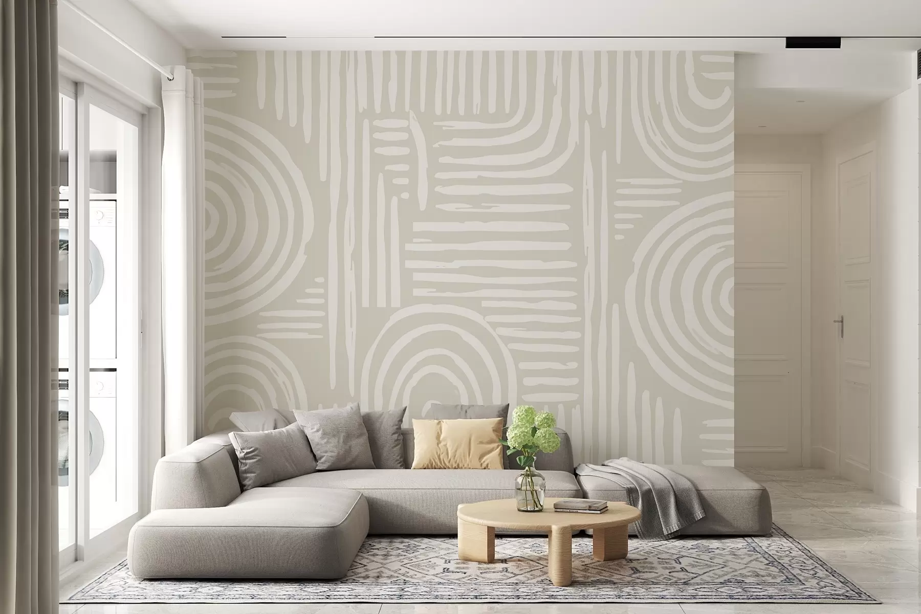 fototapeter Boho-design i duse farger w01919