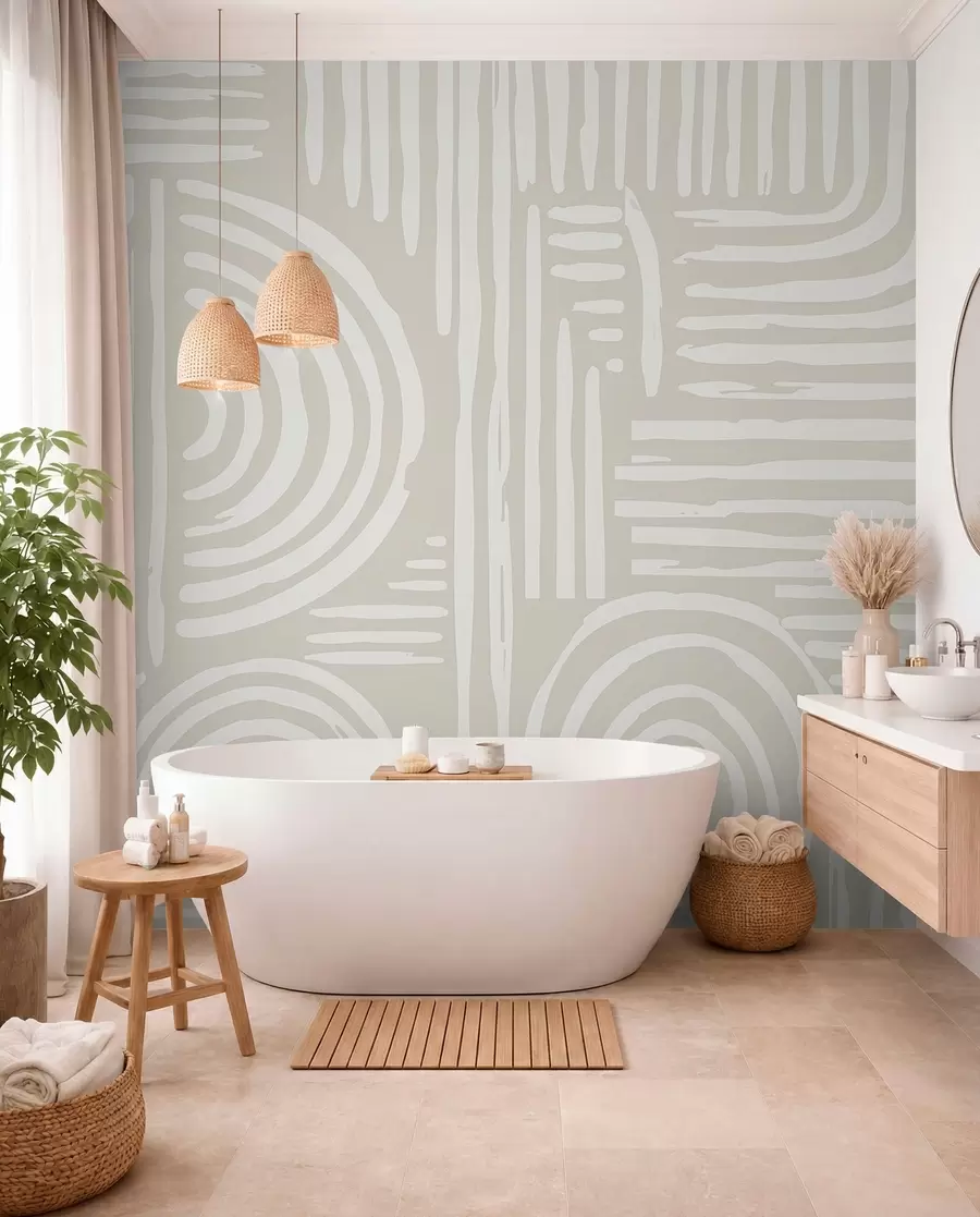 fototapeter Boho-design i duse farger w01919