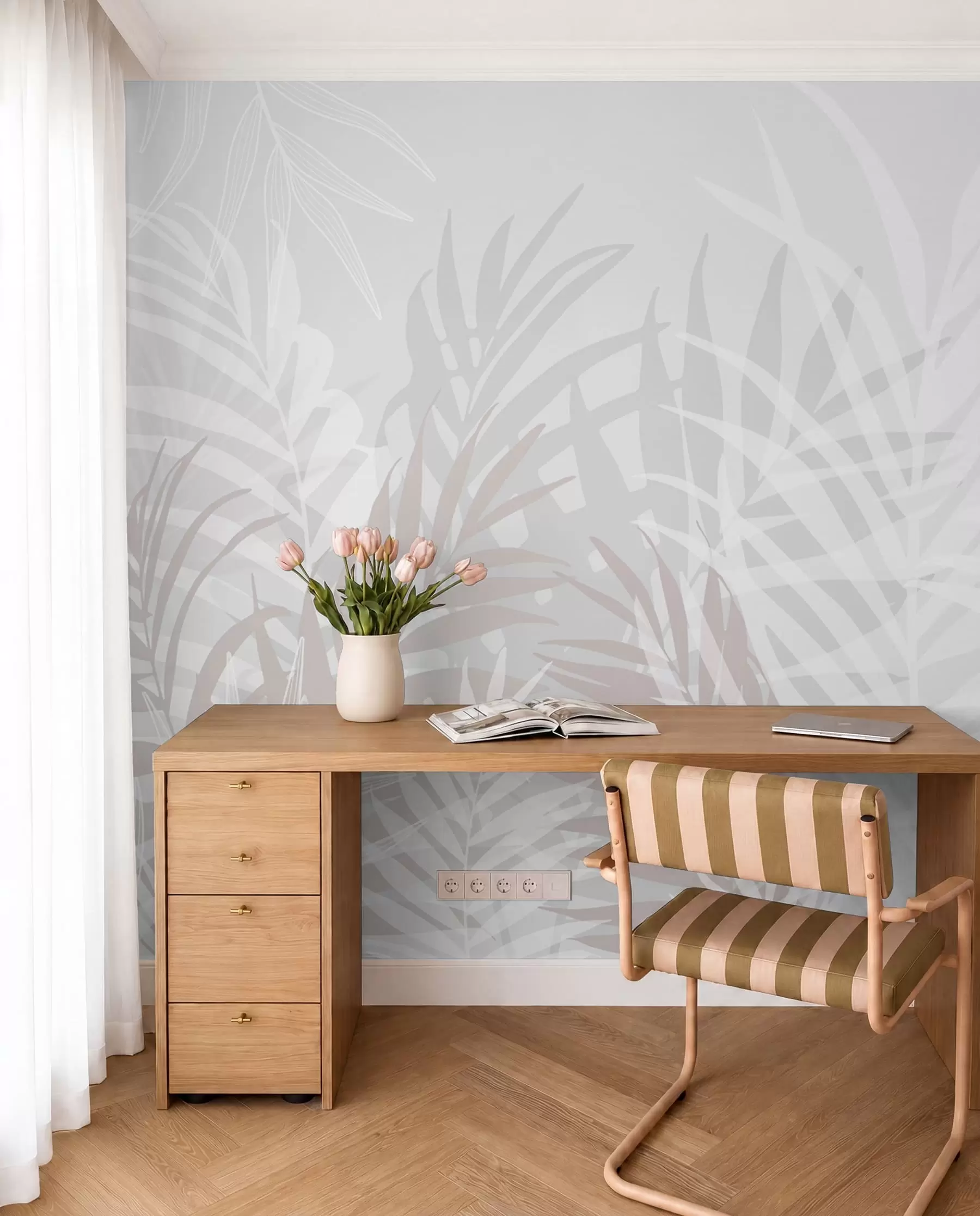 fototapeter Trendy tropiske blader w02026