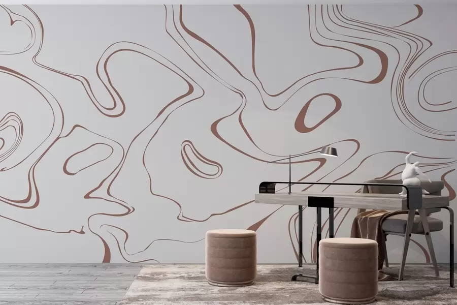 fototapeter Abstrakte linjer i nøytrale toner w00634