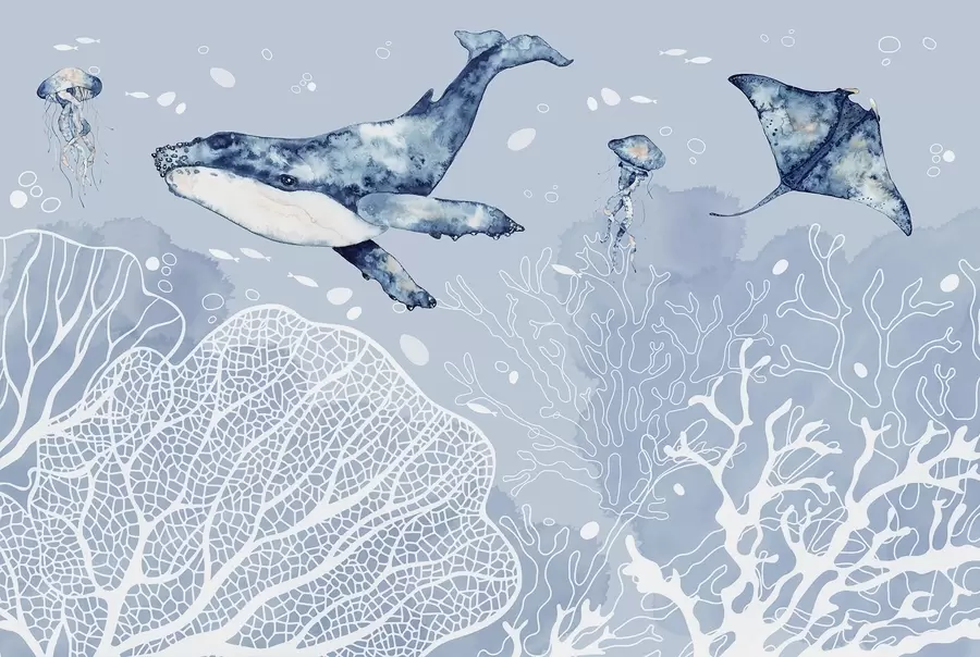 fototapeter Undervannsunderverker av marint liv w00848