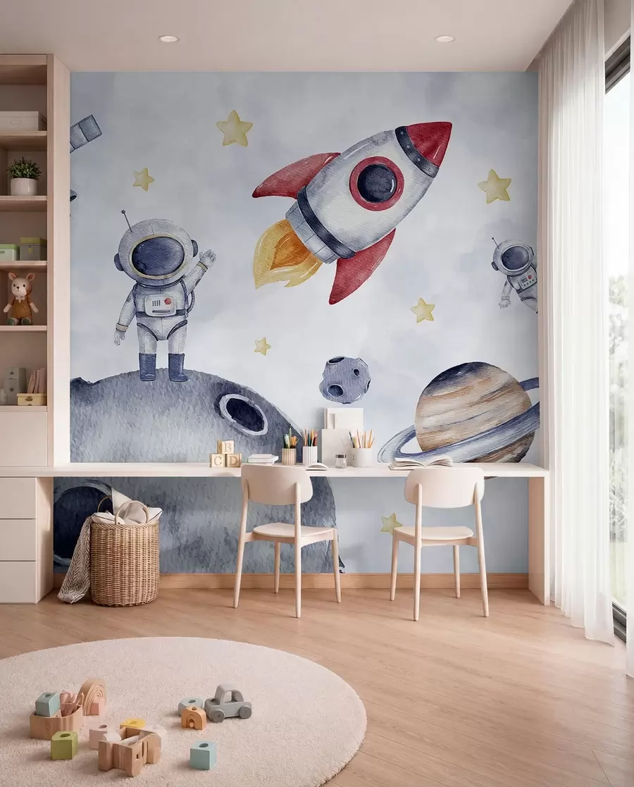 fototapeter Små astronauter på flytur w01461