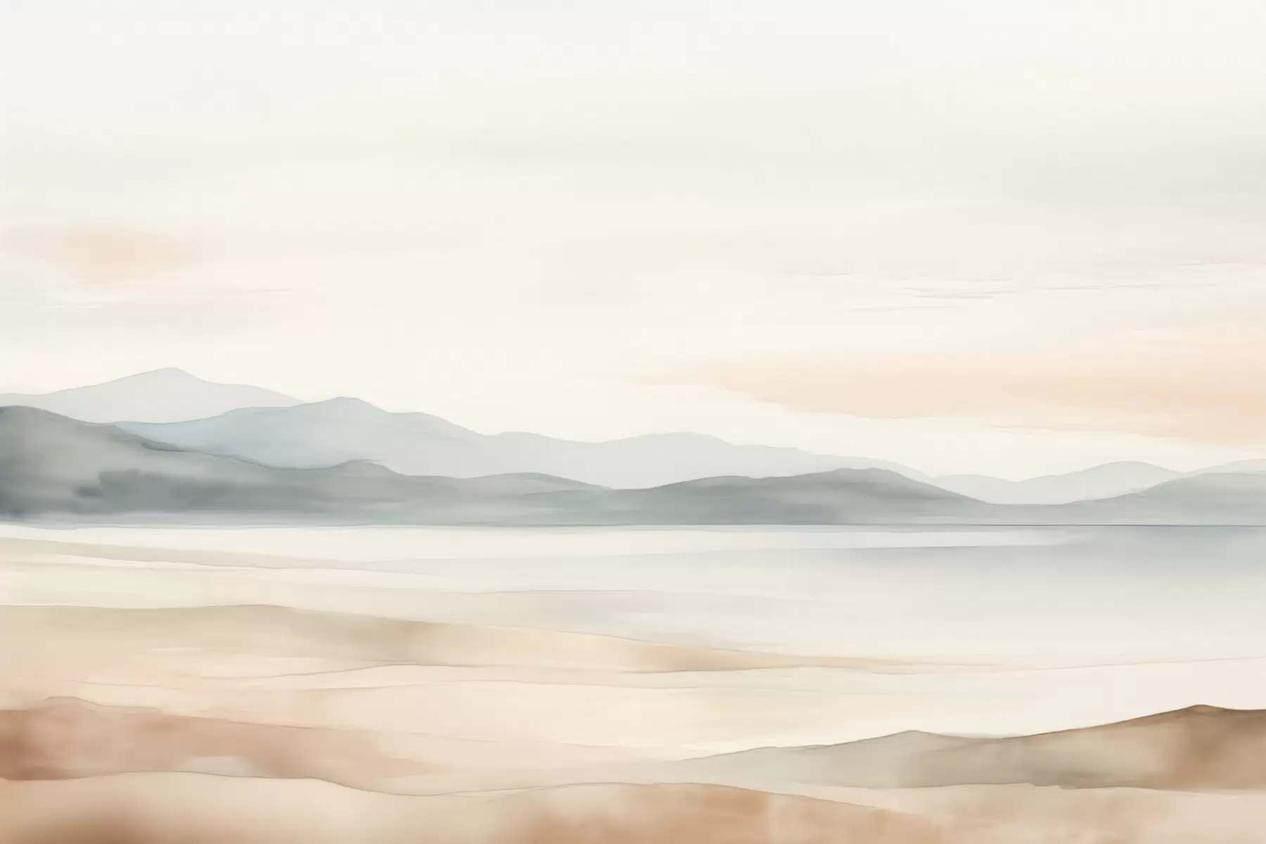 fototapeter Malt landskap i akvarell w02117