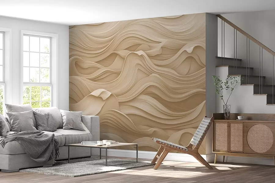 fototapeter Beige bølger w02311v2