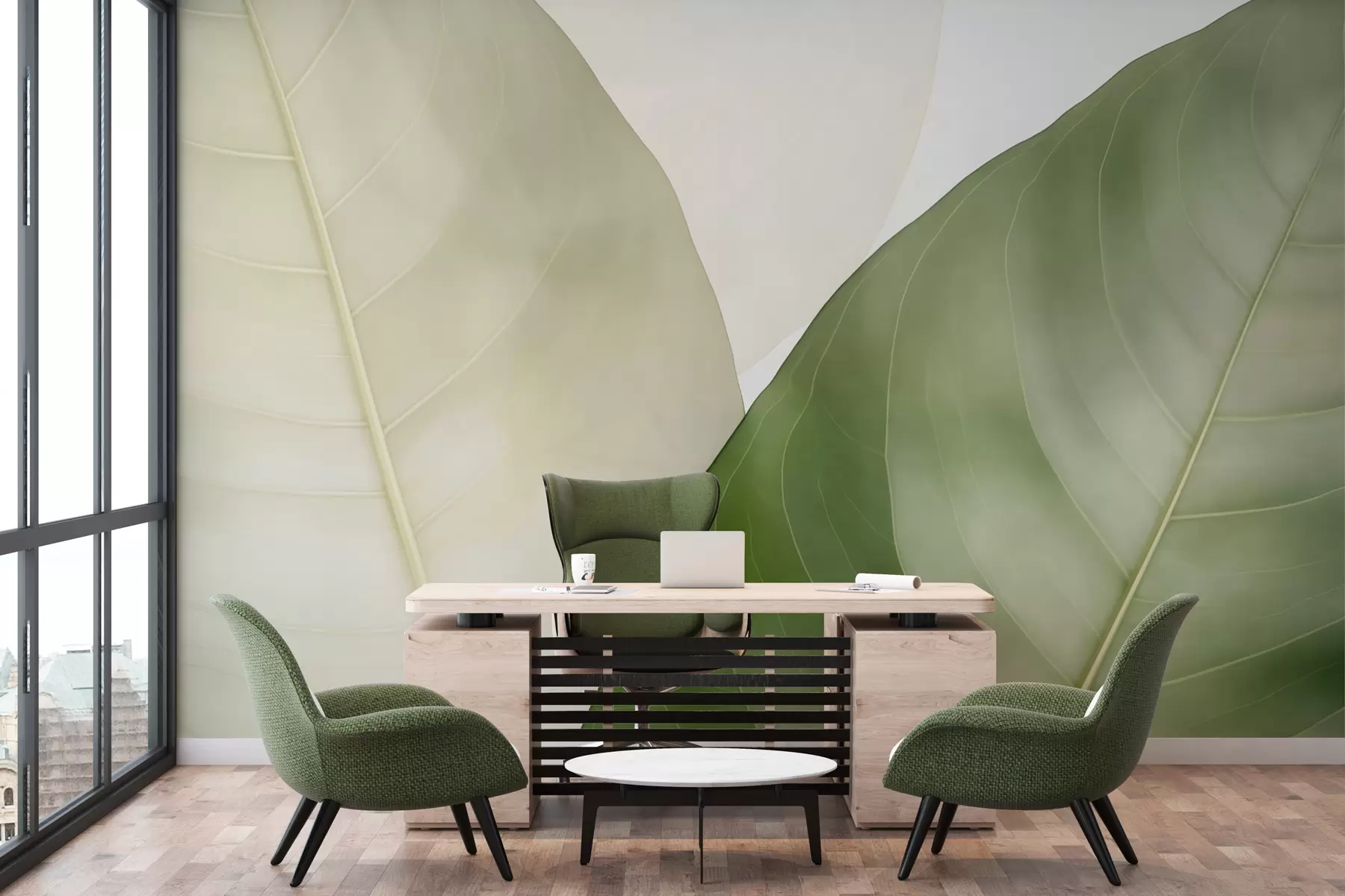 fototapeter To blader w02447