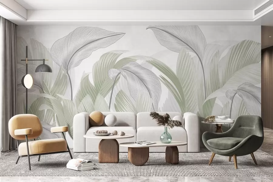 fototapeter Frodig løvverk w02508v3